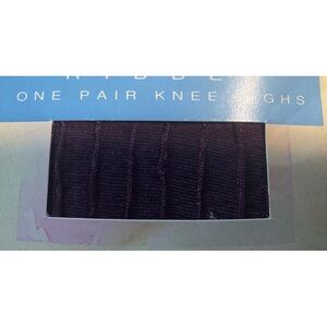Honors Hosiery Ribbed Knee highs. Burgandy. Sheer.